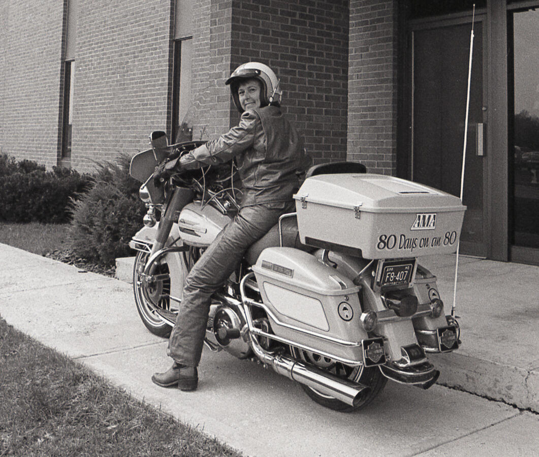 Hazel Kolb brought mainstream attention to recreational motorcycling.